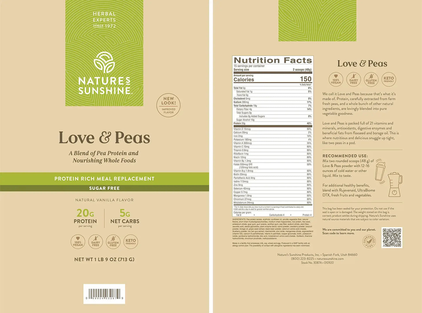 Love and Peas Sugar Free