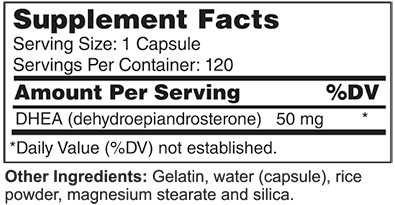 DHEA 50MG Label